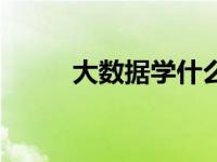 大数据学什么内容 大数据学什么 