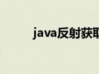 java反射获取注解的值 java反射 