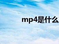 mp4是什么东西啊 mp4是什么 