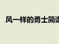 风一样的勇士简谱数字 风一样的勇士简谱 