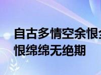 自古多情空余恨全诗四句 自古多情空余恨此恨绵绵无绝期 