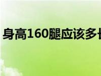 身高160腿应该多长 身高160cm的腿应多长 