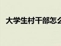 大学生村干部怎么考 大学生村官考试内容 