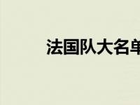 法国队大名单出炉 法国队大名单 