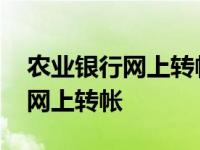 农业银行网上转帐忽然让重新登录 农业银行网上转帐 