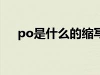 po是什么的缩写外贸 po是什么的缩写 