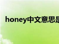 honey中文意思是指 honey意思中文翻译 