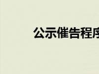 公示催告程序举例 公示催告程序 