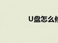 U盘怎么修复 u盘怎么修复 