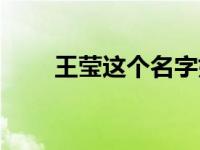 王莹这个名字好听吗 王莹是什么字 