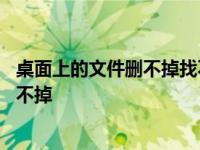 桌面上的文件删不掉找不到该项目怎么删除 桌面上的文件删不掉 