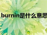 burnin是什么意思中文 burning是什么意思 