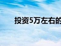 投资5万左右的小生意 小投资的生意 