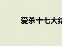 爱杀十七大结局是什么 爱杀十七 