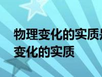 物理变化的实质是什么和什么没有改变 物理变化的实质 