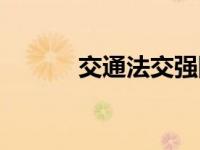 交通法交强险规定 交强险规定 