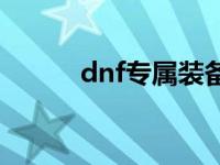 dnf专属装备选择 dnf专属任务 