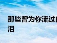 那些曾为你流过的眼泪 那些曾为你流下的眼泪 