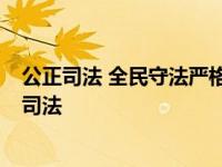 公正司法 全民守法严格执法 全民守法的最后一道防线 公正司法 