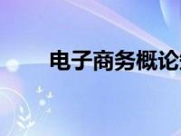 电子商务概论知识点 电子商务概论 