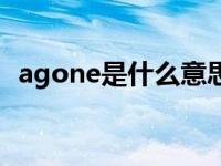 agone是什么意思 agony是什么意思中文 