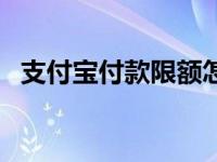 支付宝付款限额怎么解除 支付宝付款限额 