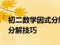 初二数学因式分解技巧与方法 初二数学因式分解技巧 