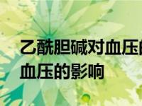 乙酰胆碱对血压的影响作用机制 乙酰胆碱对血压的影响 