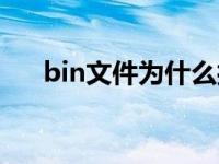 bin文件为什么打不开 bin文件打不开 