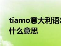 tiamo意大利语怎么读语音 tiamo在意大利什么意思 