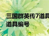 三国群英传7道具编号排名编号 三国群英传7道具编号 