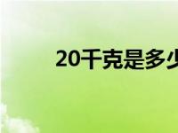 20千克是多少斤 25千克是多少斤 