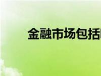 金融市场包括哪几个市场 金融市场 