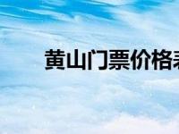 黄山门票价格表2023 黄山门票价格 