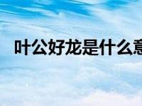 叶公好龙是什么意思啊? 叶公好龙是什么意思 