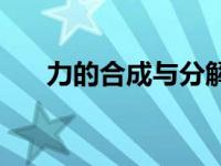 力的合成与分解实验 力的合成与分解 