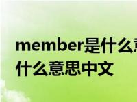 member是什么意思中文翻译成 member是什么意思中文 