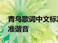 青鸟歌词中文标准谐音翻译 青鸟歌词中文标准谐音 