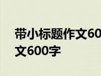 带小标题作文600字初中带评语 带小标题作文600字 