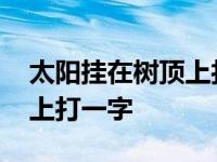 太阳挂在树顶上打一字谜答案 太阳挂在树顶上打一字 