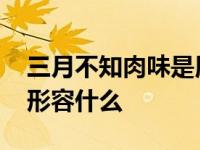 三月不知肉味是用来形容 三月不知肉味用来形容什么 