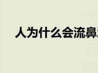 人为什么会流鼻涕水 人为什么会流鼻涕 