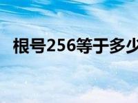 根号256等于多少 化简 根号256等于多少 