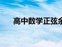 高中数学正弦余弦定理 正弦余弦定理 