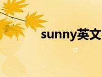 sunny英文名男 sunny英文名 