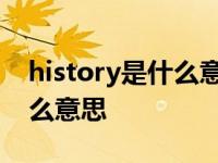 history是什么意思中文翻译成 history是什么意思 