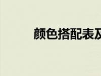 颜色搭配表及效果图片 颜色搭配 