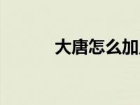 大唐怎么加点好 大唐怎么加点 