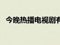 今晚热播电视剧有哪些 热播电视剧有哪些 