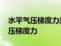 水平气压梯度力是由高压指向低压吗 水平气压梯度力 